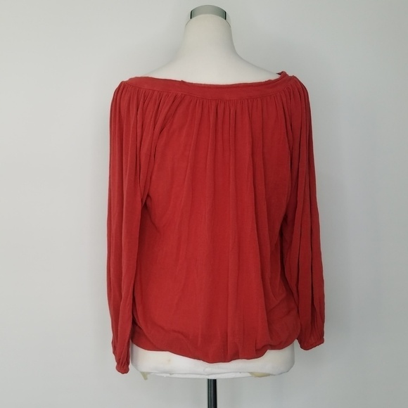 Free People Red Boho Chic Blouse Festival Small - Picture 3 of 8